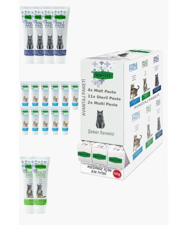 Sernely Cat Malt Advantageous Package (Sterile Paste 11x100gr Malt Paste 4x100gr Multi Paste 2x100gr)-636
