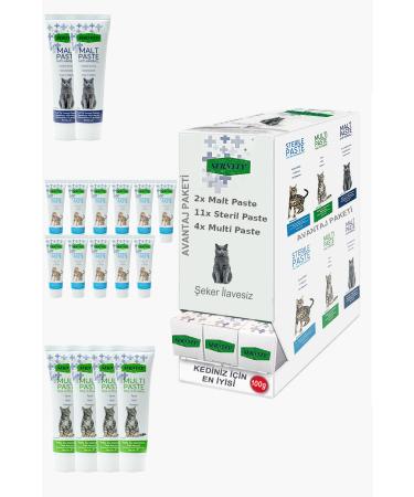 Sernely Cat Malt Advantageous Package (Sterile Paste 11x100gr Multi Paste 4x100gr Malt Paste 2x100gr)-617