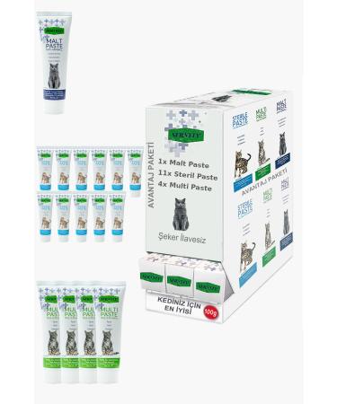 Sernely Cat Malt Advantageous Package (Sterile Paste 11x100gr Multi Paste 4x100gr Malt Paste 1x100gr)-672