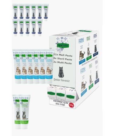 Sernely Cat Malt Advantageous Package (Malt Paste 11x100gr Sterile Paste 6x100gr Multi Paste 2x100gr)-654