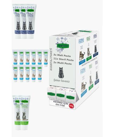 Sernely Cat Malt Advantageous Package (Sterile Paste 11x100gr Malt Paste 3x100gr Multi Paste 2x100gr)-634