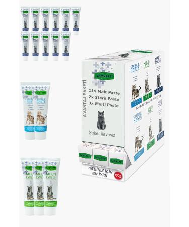 Sernely Cat Malt Advantageous Package (Malt Paste 11x100gr Multi Paste 3x100gr Sterile Paste 2x100gr)-660