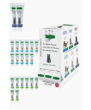 Sernely Cat Malt Advantageous Package (Sterile Paste 11x100gr Multi Paste 8x100gr Malt Paste 2x100gr)-621