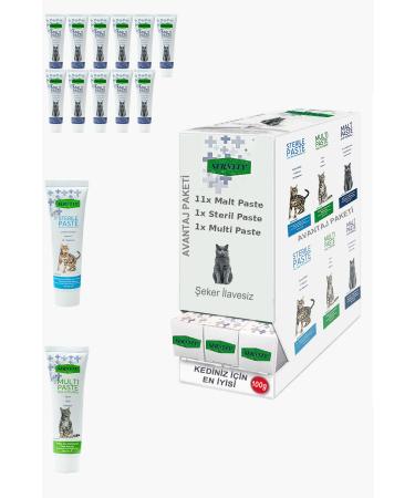Sernely Cat Malt Advantageous Package (Malt Paste 11x100gr Sterile Paste 1x100gr Multi Paste 1x100gr)-708