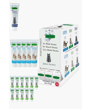 Sernely Cat Malt Advantageous Package (Multi Paste 11x100gr Sterile Paste 5x100gr Malt Paste 1x100gr)-683
