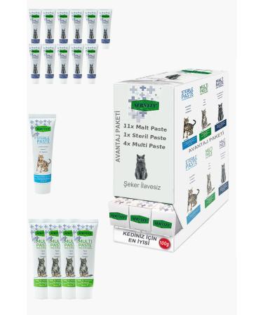 Sernely Cat Malt Advantageous Package (Malt Paste 11x100gr Multi Paste 4x100gr Sterile Paste 1x100gr)-721