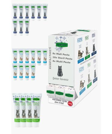 Sernely Cat Malt Advantageous Package (Sterile Paste 10x100gr Malt Paste 9x100gr Multi Paste 4x100gr)-841