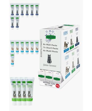Sernely Cat Malt Advantageous Package (Malt Paste 8x100gr Sterile Paste 7x100gr Multi Paste 4x100gr)-1272