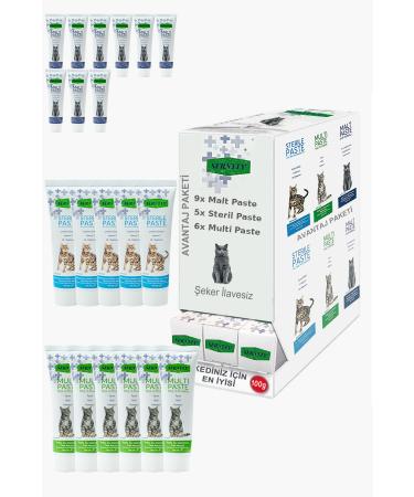 Sernely Cat Malt Advantageous Package (Malt Paste 9x100gr Multi Paste 6x100gr Sterile Paste 5x100gr)-1057