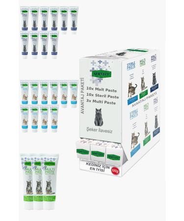 Sernely Cat Malt Advantageous Package (Sterile Paste 10x100gr Malt Paste 10x100gr Multi Paste 3x100gr)-890