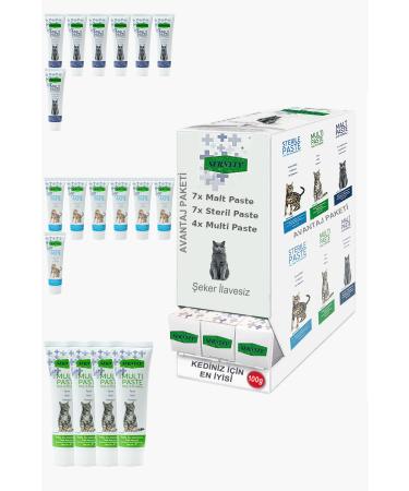 Sernely Cat Malt Advantageous Package (Sterile Paste 7x100gr Malt Paste 7x100gr Multi Paste 4x100gr)-1419