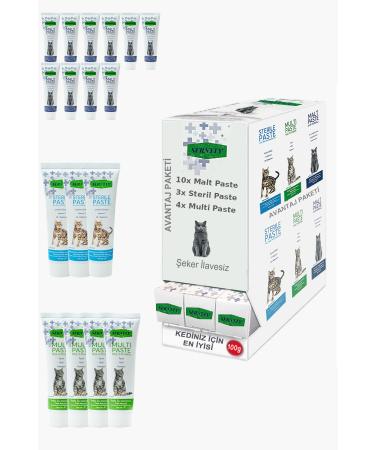 Sernely Cat Malt Advantageous Package (Malt Paste 10x100gr Multi Paste 4x100gr Sterile Paste 3x100gr)-891