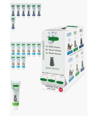 Sernely Cat Malt Advantageous Package (Sterile Paste 9x100gr Malt Paste 7x100gr Multi Paste 1x100gr)-1196