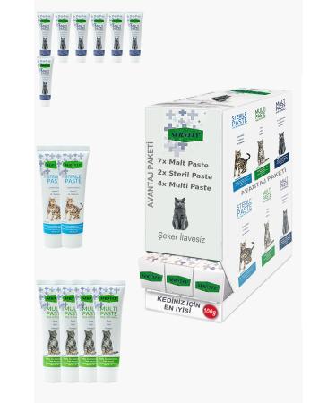 Sernely Cat Malt Advantageous Package (Malt Paste 7x100gr Multi Paste 4x100gr Sterile Paste 2x100gr)-1473