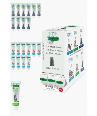 Sernely Cat Malt Advantageous Package (Sterile Paste 10x100gr Malt Paste 10x100gr Multi Paste 1x100gr)-990