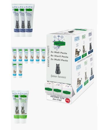 Sernely Cat Malt Advantageous Package (Sterile Paste 8x100gr Malt Paste 3x100gr Multi Paste 2x100gr)-1321