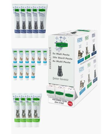 Sernely Cat Malt Advantageous Package (Sterile Paste 10x100gr Malt Paste 5x100gr Multi Paste 4x100gr)-833