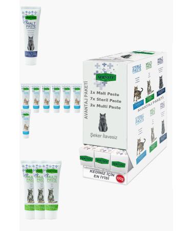 Sernely Cat Malt Advantageous Package (Sterile Paste 7x100gr Multi Paste 3x100gr Malt Paste 1x100gr)-1479