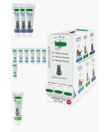 Sernely Cat Malt Advantageous Package (Sterile Paste 7x100gr Malt Paste 3x100gr Multi Paste 1x100gr)-1492