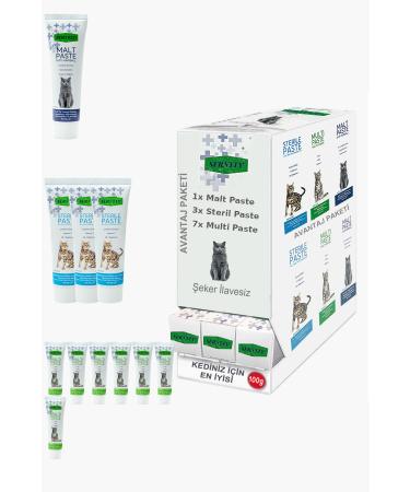 Sernely Cat Malt Advantageous Package (Multi Paste 7x100gr Sterile Paste 3x100gr Malt Paste 1x100gr)-1485