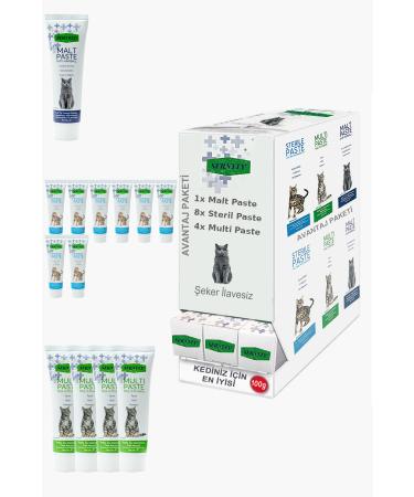 Sernely Cat Malt Advantageous Package (Sterile Paste 8x100gr Multi Paste 4x100gr Malt Paste 1x100gr)-1347