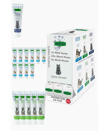 Sernely Cat Malt Advantageous Package (Sterile Paste 10x100gr Multi Paste 5x100gr Malt Paste 1x100gr)-950