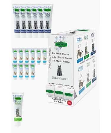 Sernely Cat Malt Advantageous Package (Sterile Paste 10x100gr Malt Paste 6x100gr Multi Paste 1x100gr)-973