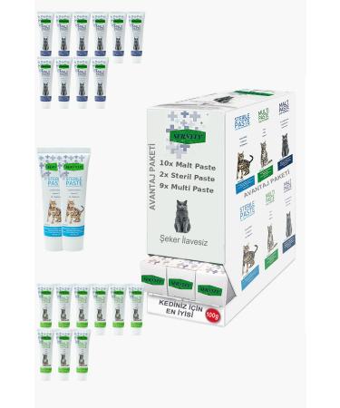 Sernely Cat Malt Advantageous Package (Malt Paste 10x100gr Multi Paste 9x100gr Sterile Paste 2x100gr)-944
