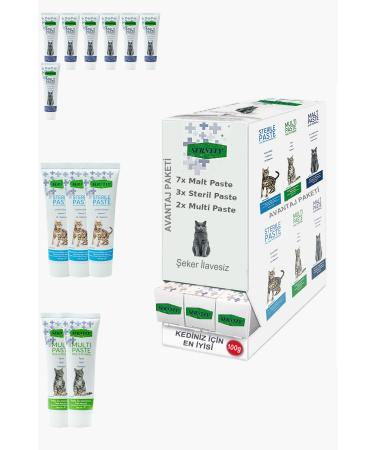 Sernely Cat Malt Advantageous Package (Malt Paste 7x100gr Sterile Paste 3x100gr Multi Paste 2x100gr)-1467