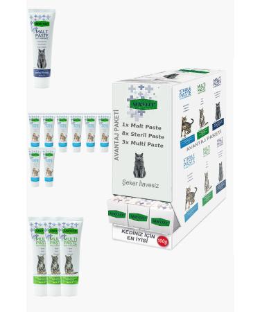 Sernely Cat Malt Advantageous Package (Sterile Paste 8x100gr Multi Paste 3x100gr Malt Paste 1x100gr)-1346