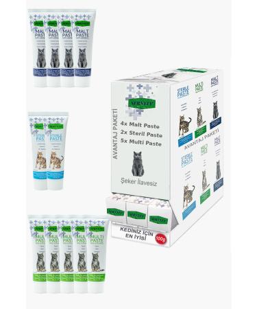 Sernely Cat Vitamin Advantage Package (Multi Paste 5x100gr Malt Paste 4x100gr Sterile Paste 2x100gr)-1633