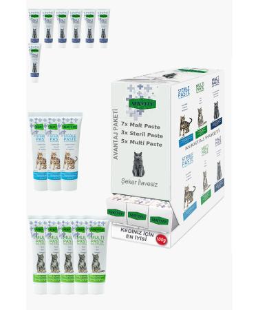 Sernely Cat Malt Advantageous Package (Malt Paste 7x100gr Multi Paste 5x100gr Sterile Paste 3x100gr)-1444