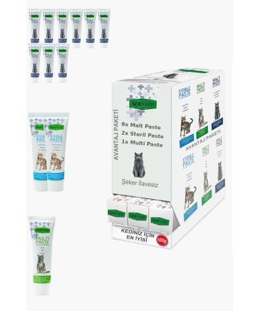 Sernely Cat Malt Advantageous Package (Malt Paste 9x100gr Sterile Paste 2x100gr Multi Paste 1x100gr)-1201