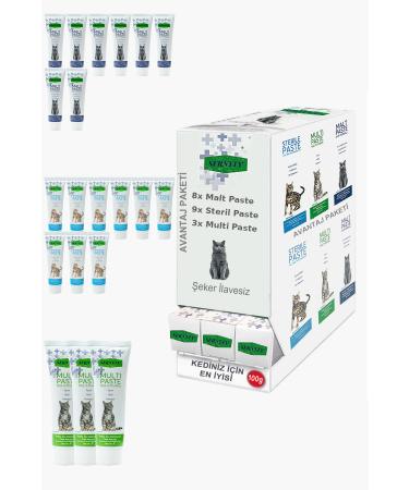 Sernely Cat Malt Advantageous Package (Sterile Paste 9x100gr Malt Paste 8x100gr Multi Paste 3x100gr)-1112