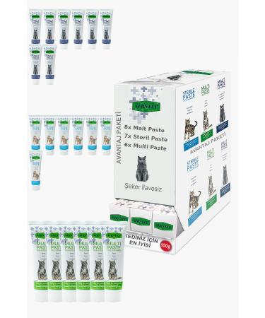 Sernely Cat Malt Advantageous Package (Malt Paste 8x100gr Sterile Paste 7x100gr Multi Paste 6x100gr)-1232