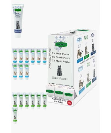 Sernely Cat Malt Advantageous Package (Sterile Paste 9x100gr Multi Paste 7x100gr Malt Paste 1x100gr)-1175