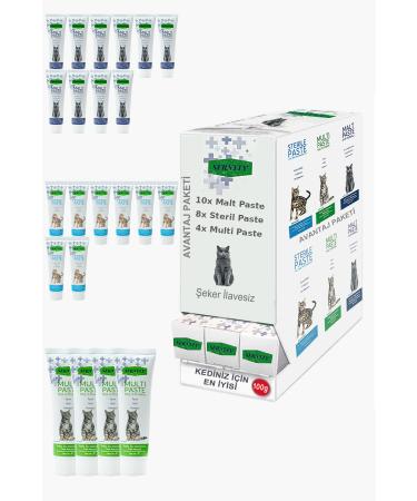 Sernely Cat Malt Advantageous Package (Malt Paste 10x100gr Sterile Paste 8x100gr Multi Paste 4x100gr)-847