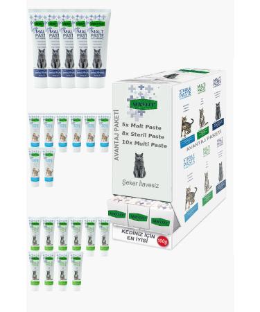 Sernely Cat Malt Advantageous Package (Multi Paste 10x100gr Sterile Paste 8x100gr Malt Paste 5x100gr)-798