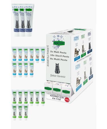 Sernely Cat Malt Advantageous Package (Sterile Paste 10x100gr Multi Paste 9x100gr Malt Paste 3x100gr)-862