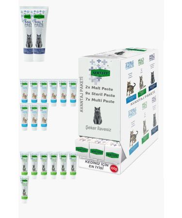 Sernely Cat Malt Advantageous Package (Sterile Paste 9x100gr Multi Paste 7x100gr Malt Paste 2x100gr)-1132
