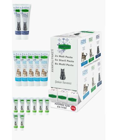 Sernely Cat Malt Advantageous Package (Multi Paste 8x100gr Sterile Paste 5x100gr Malt Paste 2x100gr)-1317