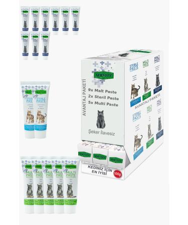 Sernely Cat Malt Advantageous Package (Malt Paste 9x100gr Multi Paste 5x100gr Sterile Paste 2x100gr)-1164