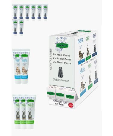 Sernely Cat Malt Advantageous Package (Malt Paste 8x100gr Multi Paste 3x100gr Sterile Paste 2x100gr)-1338
