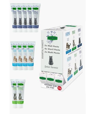 Sernely Cat Vitamin Advantage Package (Malt Paste 5x100gr Sterile Paste 4x100gr Multi Paste 2x100gr)-1636