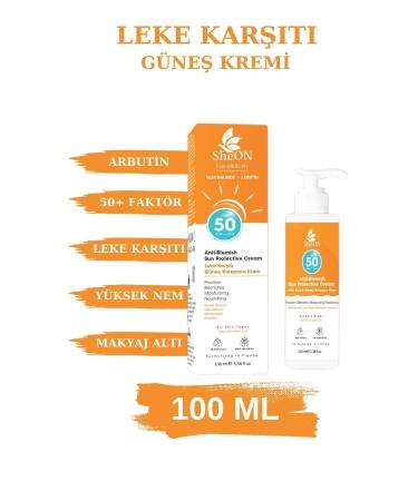 SheON Anti-Blemish Sunscreen Cream Spf 50 Alpha Arbutin and Niacinamide Skin Tone Equalizer