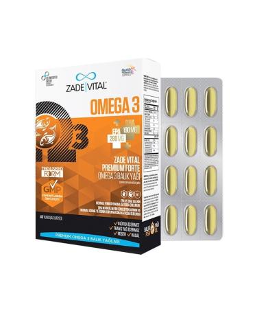Zade Vital Omega 3 Forte Fish Oil 40 Softgels