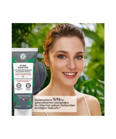 Yves Rocher Charcoal Mask Anti-Combination Oily and Acne Prone Skin 75 ml - Buy Online on GoSupps.com
