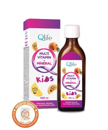 Qlife Multivitamin Mineral Kids Orange Flavored Syrup 150 ml