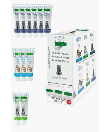 Sernely Cat Vitamin Advantage Package (Malt Paste 6x100gr Sterile Paste 3x100gr Multi Paste 2x100gr)-1566