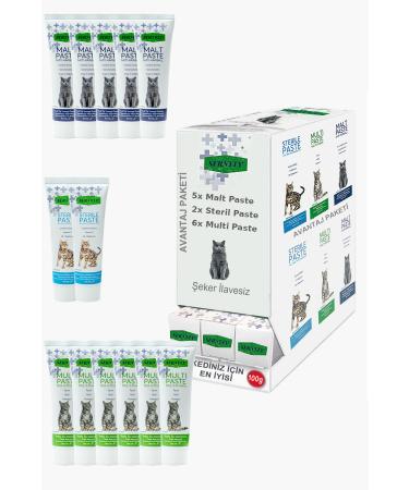 Sernely Cat Vitamin Advantage Package (Multi Paste 6x100gr Malt Paste 5x100gr Sterile Paste 2x100gr)-1564